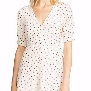🍓Madewell retro button down strawberries dress